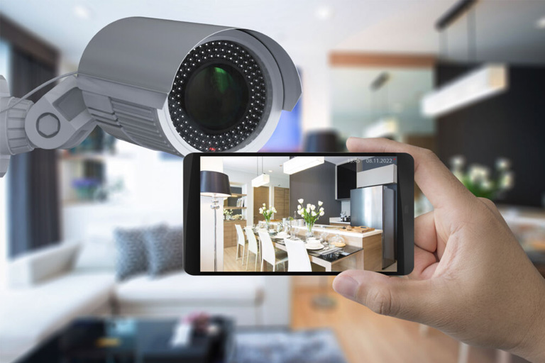 HD Security Camera and a mobile app with the view of the camera